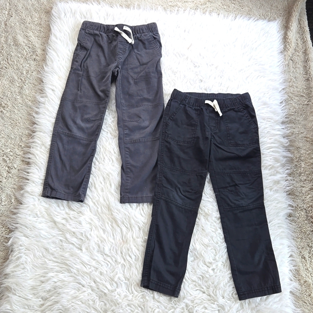 Cat & Jack Boys Gray & Dark Grey Straight Pants